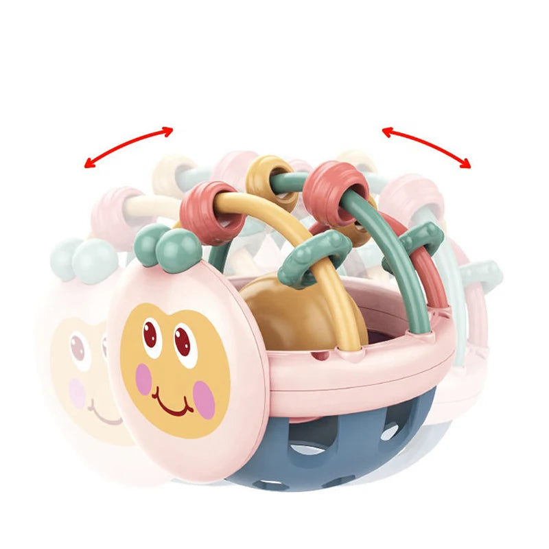 Juguetes de dentición suaves para bebé, sonajero mordedor sensorial educativo para recién nacido, Bola de agarre manual táctil, juguete para desarrollar la pelota infantil