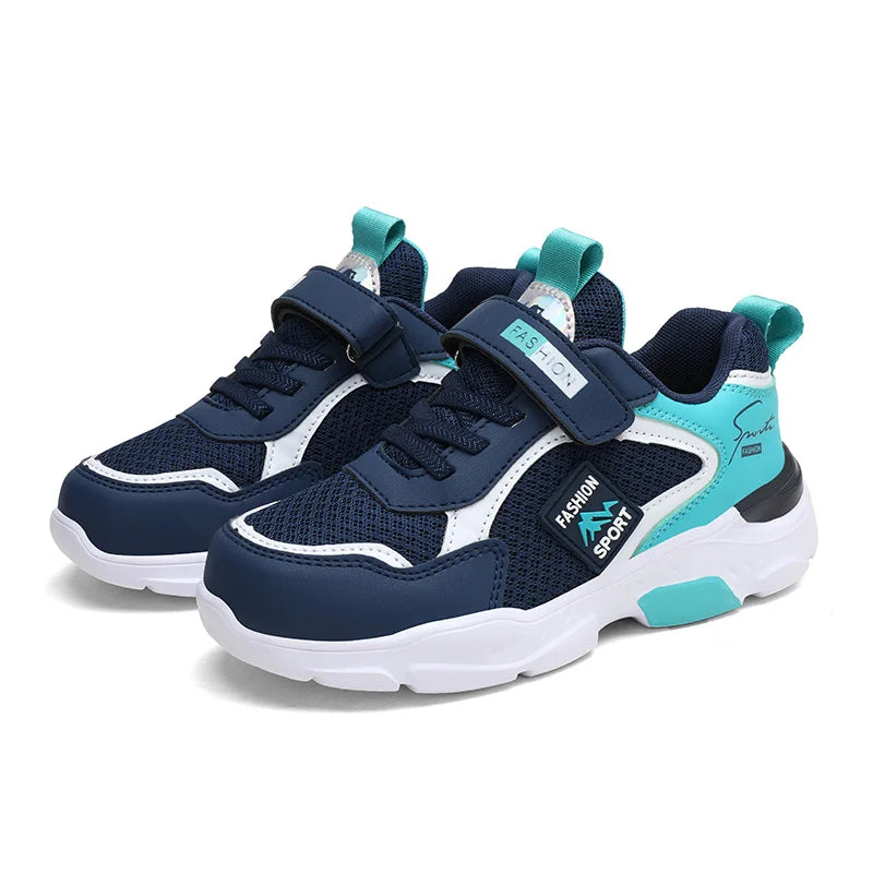 Zapatos deportivos para niños, zapatos deportivos informales transpirables de malla de moda, zapatos para correr ligeros, cómodos