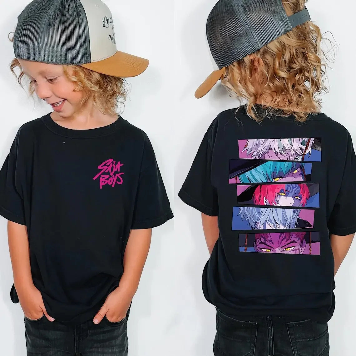 Camiseta Kpop Demon Hunters para niños, camiseta de manga corta para mujer, camiseta Saja para niños, camiseta Kpop Demon Hunters, ropa familiar para niños y niñas