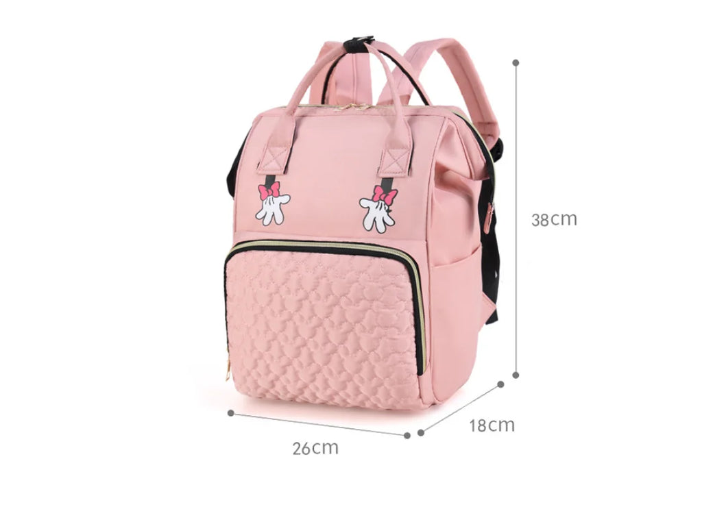 Mochila multifuncional con nombre bordado para madre e hijo, bolso portátil de gran capacidad para viaje al aire libre con múltiples compartimentos