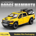 1:32 Dodge RAM Mammoth camioneta todoterreno aleación coche de juguete modelo sonido y luz colección regalo para niños chico
