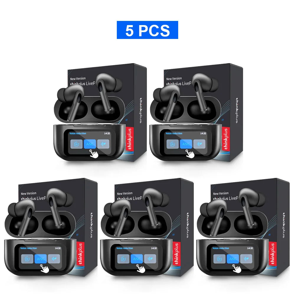 Original Thinkplus auriculares inalámbricos Bluetooth ANC auriculares con reducción de ruido HD micrófono llamada Gamer auriculares LED Control de pantalla táctil