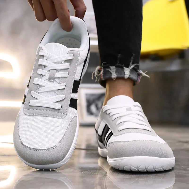 Tenis De Hombre con punta ancha, zapatos descalzos, minimalistas, transpirables, cómodos, para caminar al aire libre, deportivos, informales, azules, 2025