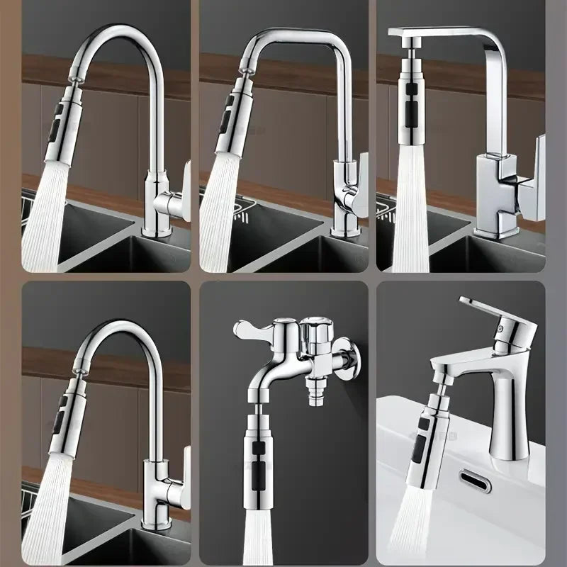 Cabezal de Grifo de Cocina Premium con 3 Modos, Antisalpicaduras, de Aleación Metálica, Ahorrador de Agua, Filtro de Ducha Ajustable para Fregadero Universal