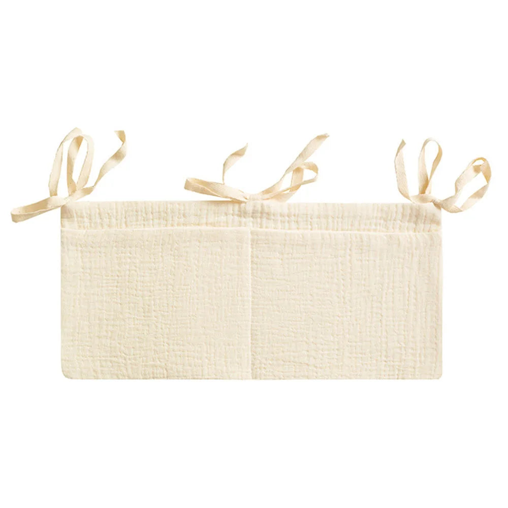 Organizador para cuna de bebé, bolsa de almacenamiento para cama Caddy, 2 bolsillos, colgante para cabecera de cama, organizador para pañales, juguetes y ropa