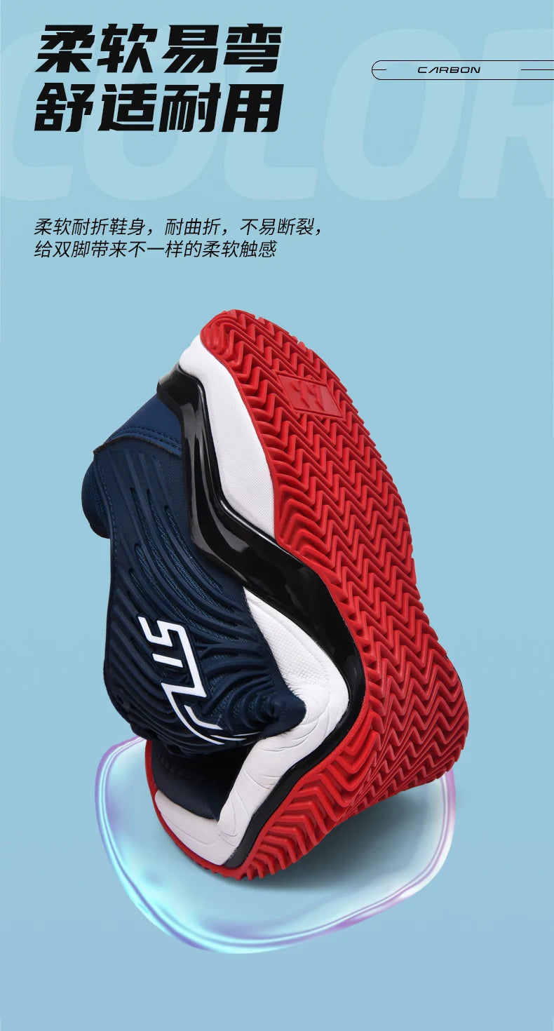 Zapatillas de tenis profesionales para hombres y mujeres, zapatillas de bádminton y voleibol transpirables para entrenamiento deportivo de interior, competición antideslizante
