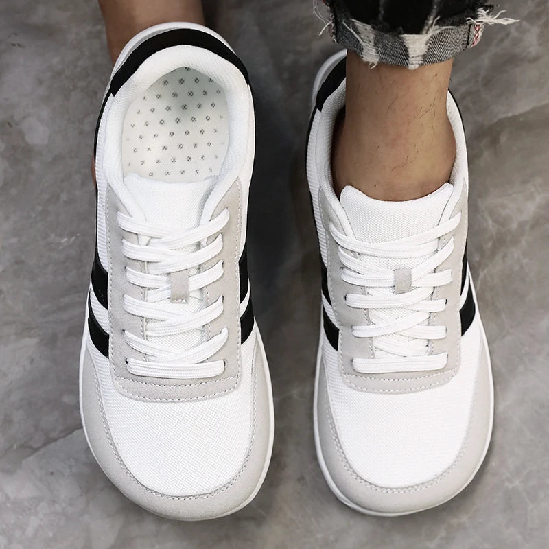 Tenis De Hombre con punta ancha, zapatos descalzos, minimalistas, transpirables, cómodos, para caminar al aire libre, deportivos, informales, azules, 2025