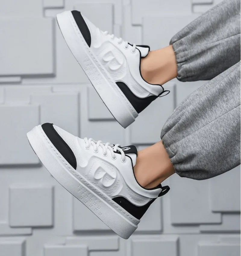 Tenis Para Hombre 2025, zapatos deportivos informales Para Hombre, tendencia Primavera Verano, zapatos planos bajos de cuero, calzado para caminar para Hombre, versátil Plus