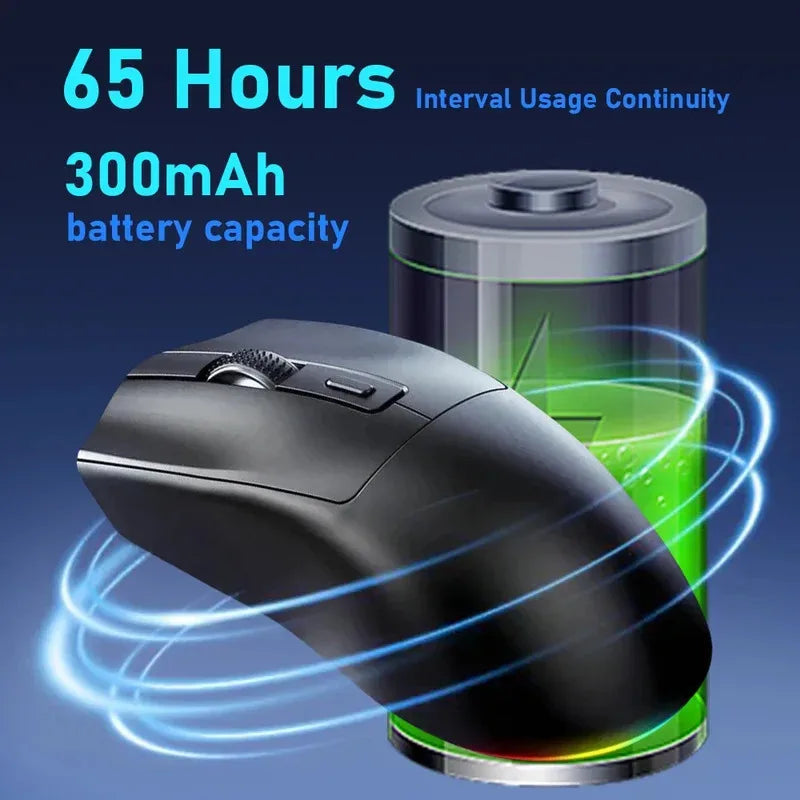Ratón para Juegos de Última Generación con DPI Ajustable, Recargable, Inalámbrico, con Base de Carga, Bluetooth 2.4G, Modo Dual, RGB, Diseño Ergonómico