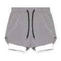 2025 nuevos pantalones cortos deportivos transpirables de doble capa gimnasios Fitness culturismo entrenamiento playa de secado rápido 2 en 1 pantalones cortos para correr para hombre