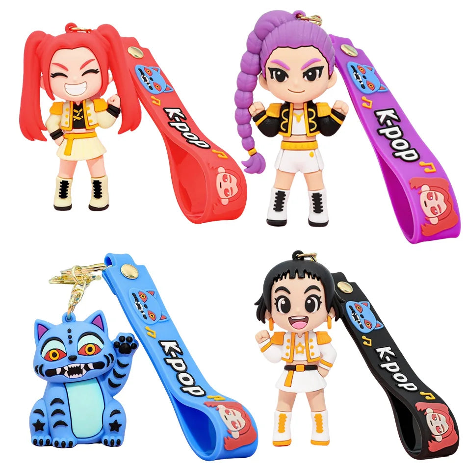 2026 Llaveros de Muñeca Derpy de Anime, Película, Kpop, Devil Hunter Girls, Impresos en 3D, y Figuras de Acción de Tigre Adorables, Colección de Juguetes, Regalos de Navidad