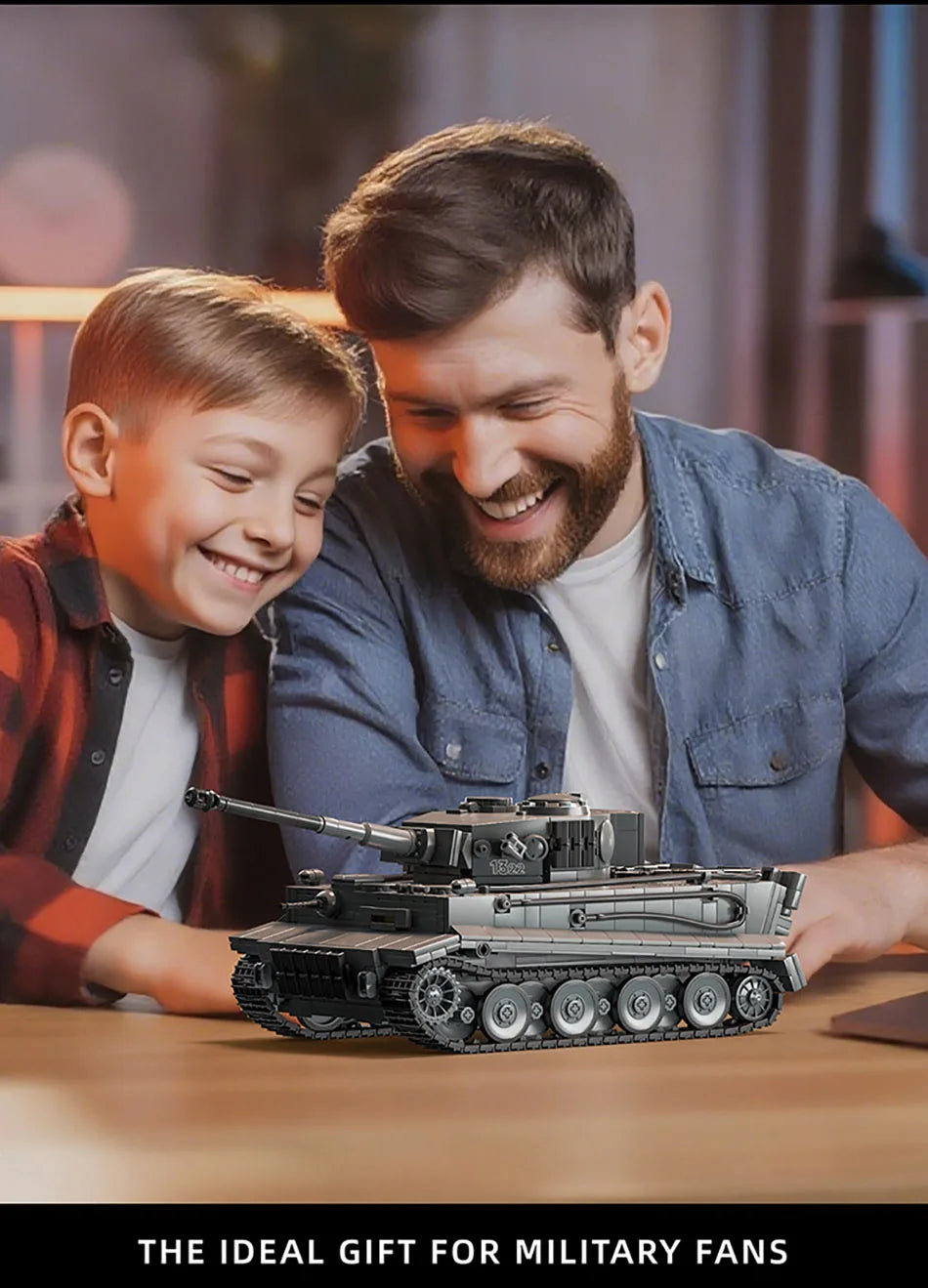 WW2 militar 1/28 escala Franz Staudegger Tiger tanque pesado conjunto de bloques de construcción guerra mundo 2 tanques de tigre modelo juguetes para niños regalos