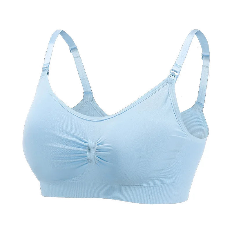 Sujetadores de lactancia de alta calidad, de algodón, para embarazadas, ropa interior sin costuras, talla grande, transpirable, con efecto push-up.