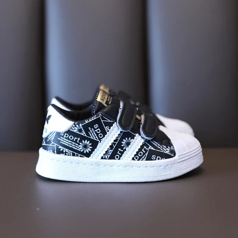 Zapatos infantiles para bebés, niñas y niños, zapatillas antideslizantes con parte inferior de goma suave, zapatos planos informales, talla 21-30