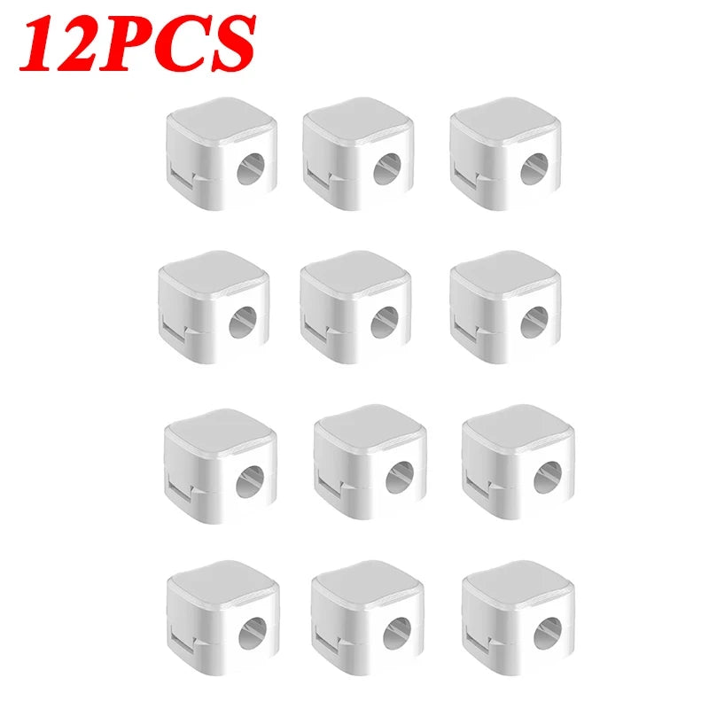 Soporte de Cable con Clip magnético, organizador de cables adhesivo para gestión debajo del escritorio, para el hogar y la Oficina