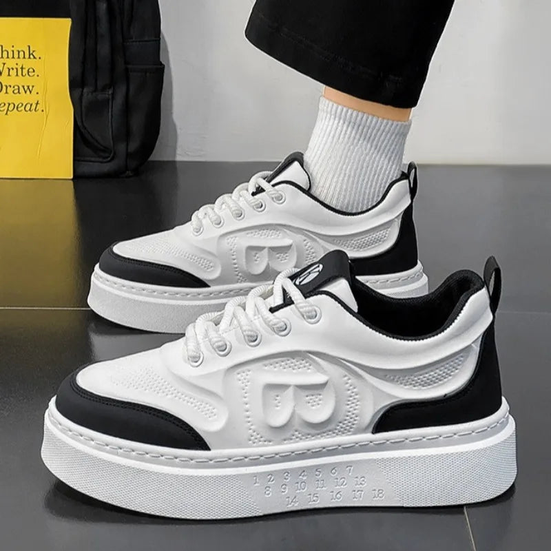 Tenis Para Hombre 2025, zapatos deportivos informales Para Hombre, tendencia Primavera Verano, zapatos planos bajos de cuero, calzado para caminar para Hombre, versátil Plus
