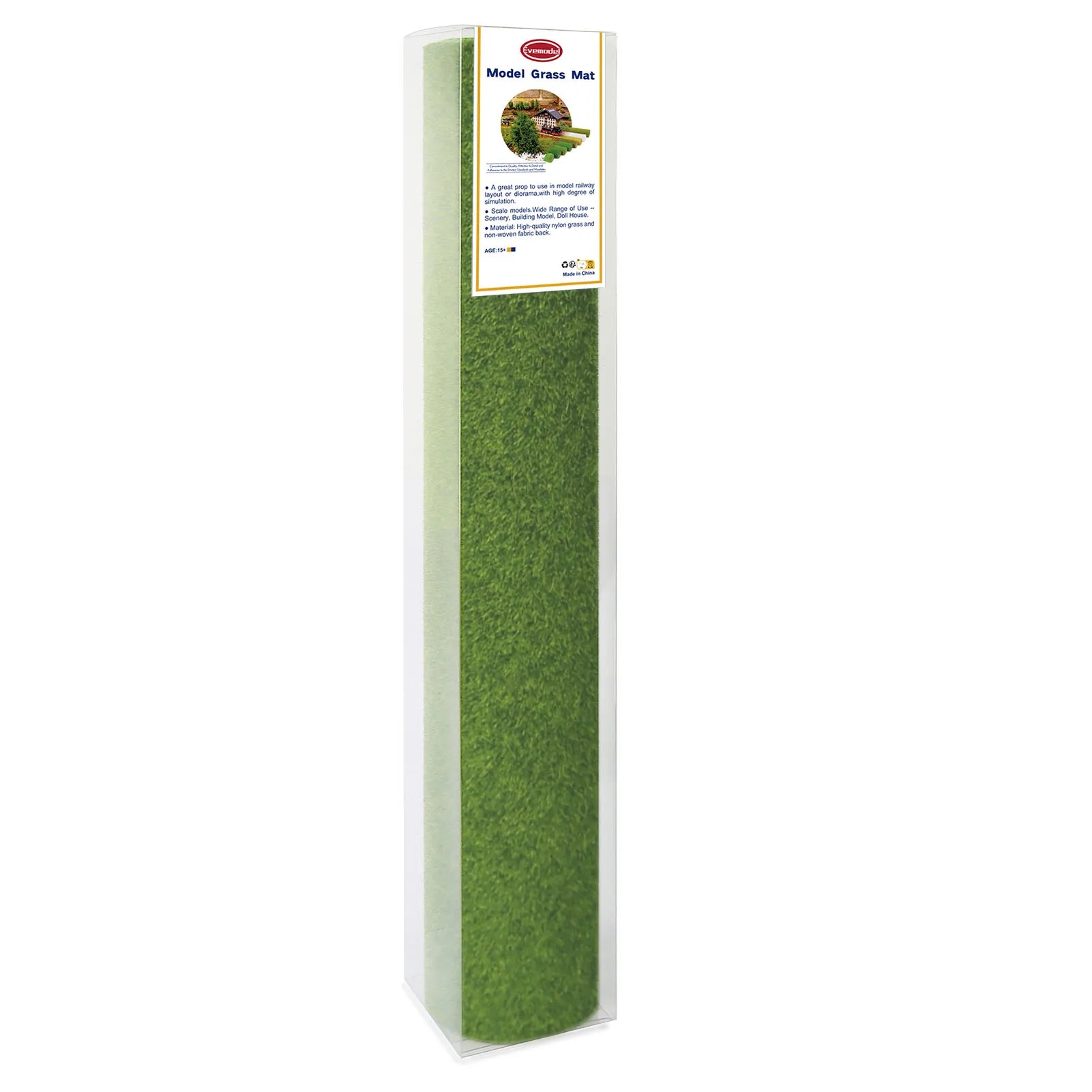 Evemodel-alfombrilla de césped Artificial verde, alfombras de césped para modelo de paisaje a escala HO O N, 41cm x 99cm, 3mm, 5mm, 8mm