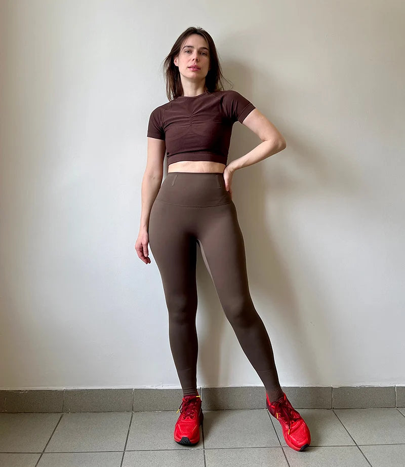 BIVIGAOS-mallas deportivas ajustadas de cintura alta sin costuras para mujer, Leggings de deporte para Fitness, temporada Primavera Verano