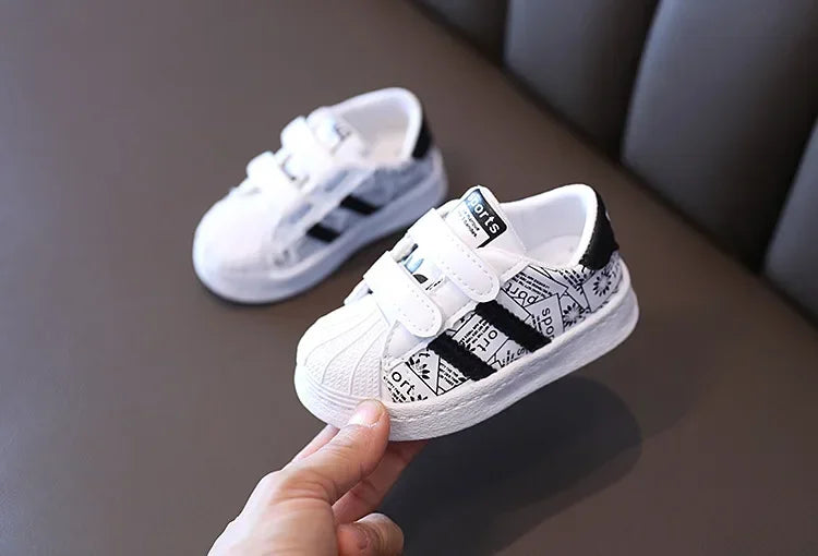 Zapatos infantiles para bebés, niñas y niños, zapatillas antideslizantes con parte inferior de goma suave, zapatos planos informales, talla 21-30
