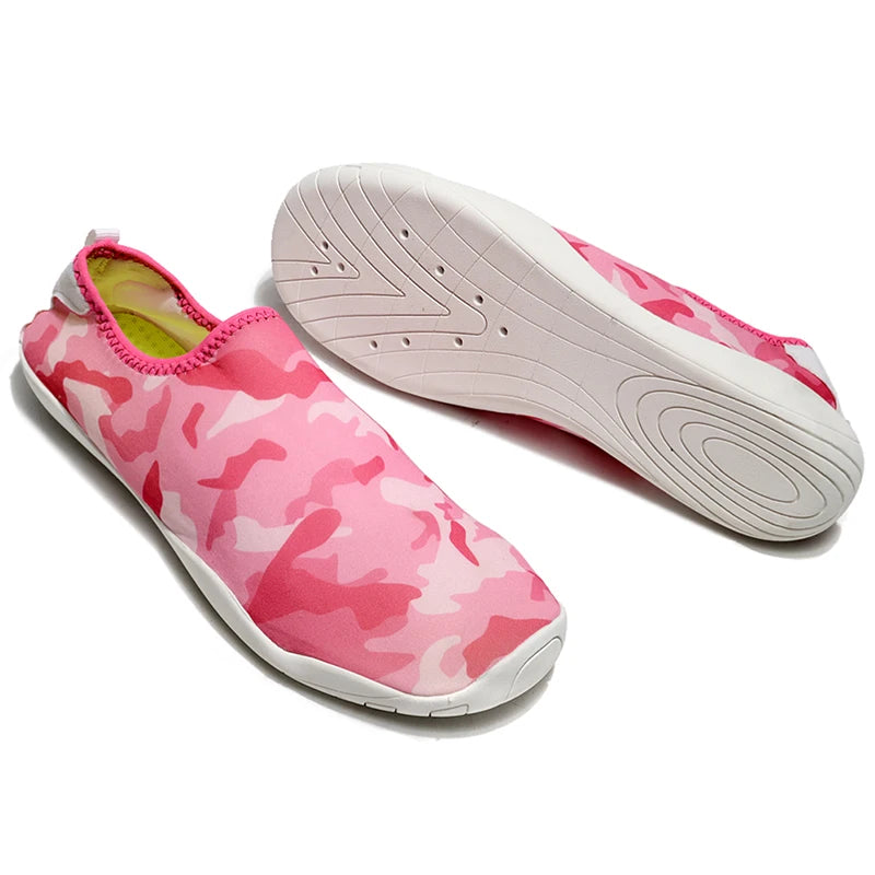 Zapatos acuáticos Unisex para parejas, zapatos de natación antideslizantes de suela blanda acolchados para exteriores, zapatos de playa de secado rápido para esnórquel, zapatos de Fitness