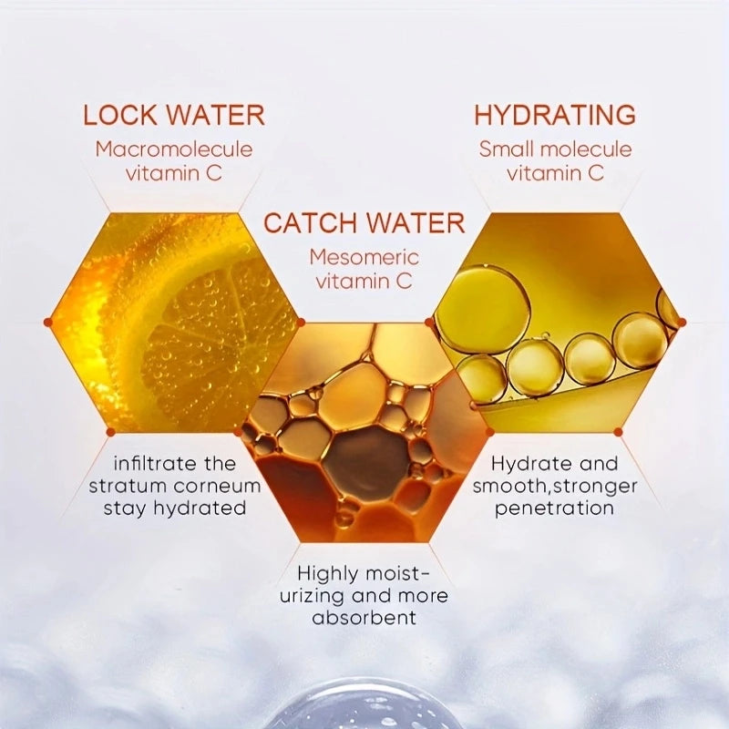 Suero de Vitamina C, Cada Caja Contiene 2 ml x 7 Ampollas, Satisface las Necesidades del Cuidado Facial Durante una Semana, Hecho con Ingredientes Suaves, Envasado Individualmente, Fácil de Usar, Seguro e Higiénico, Apto pa