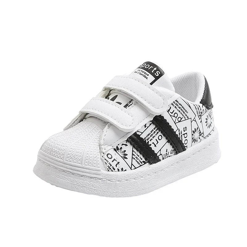 Zapatos infantiles para bebés, niñas y niños, zapatillas antideslizantes con parte inferior de goma suave, zapatos planos informales, talla 21-30