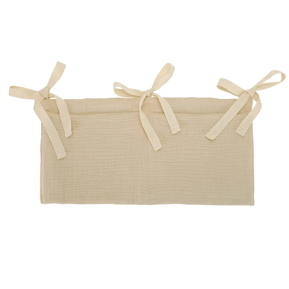 Organizador para cuna de bebé, bolsa de almacenamiento para cama Caddy, 2 bolsillos, colgante para cabecera de cama, organizador para pañales, juguetes y ropa