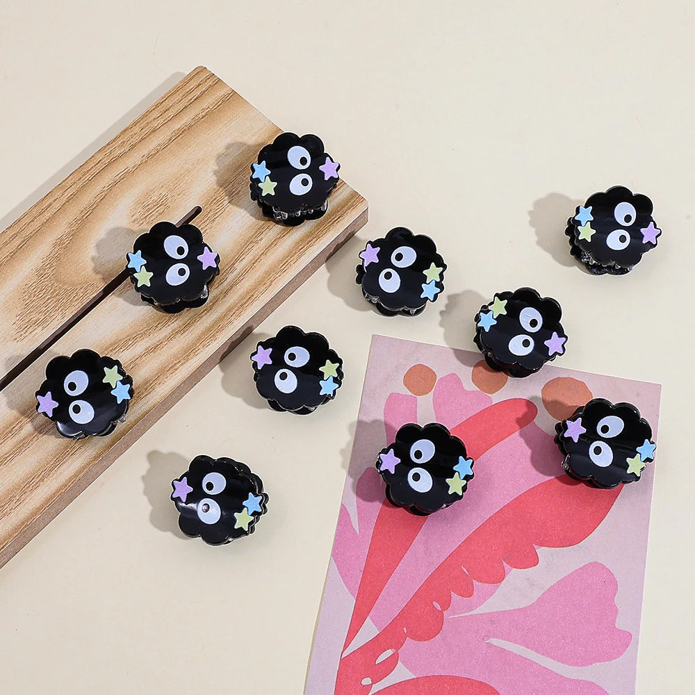 10 Uds. Pinza para el pelo de la serie de barril punteado negro, horquilla punteada, horquilla con Clip, accesorios de decoración