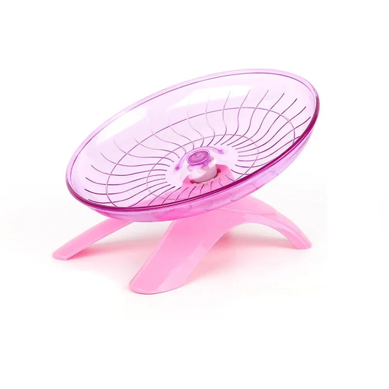 Rueda para correr para hámster, platillo volador silencioso, rueda de eje de acero, juguetes de disco para correr, jaula, accesorios para hámster de animales pequeños