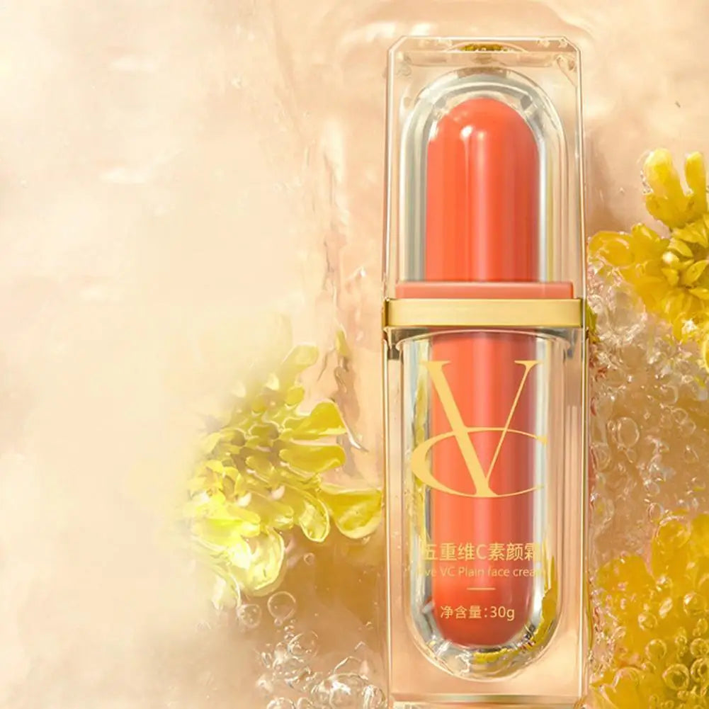 30g vitamina C crema de maquillaje corrector hidratante iluminar la piel Natural antienvejecimiento blanqueamiento cosméticos faciales crema Bb coreana