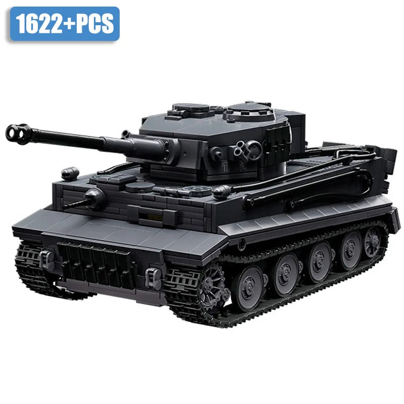 WW2 militar 1/28 escala Franz Staudegger Tiger tanque pesado conjunto de bloques de construcción guerra mundo 2 tanques de tigre modelo juguetes para niños regalos