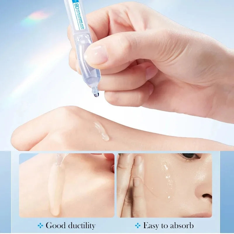 Suero facial de ácido hialurónico, antienvejecimiento, nutritivo profundo, colágeno de fullereno, esencia para arrugas, blanqueamiento, cuidado de la piel