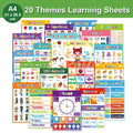 Pósteres educativos para niños en edad preescolar, gráficos de aprendizaje de palabras en inglés, material didáctico, decoración del aula, tarjeta grande Montessori
