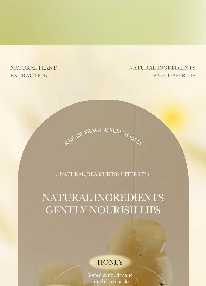 BIOAOUA vitamina E miel bálsamo labial hidratante antigrietas nutritivo lápiz labial labios productos para el cuidado de la piel