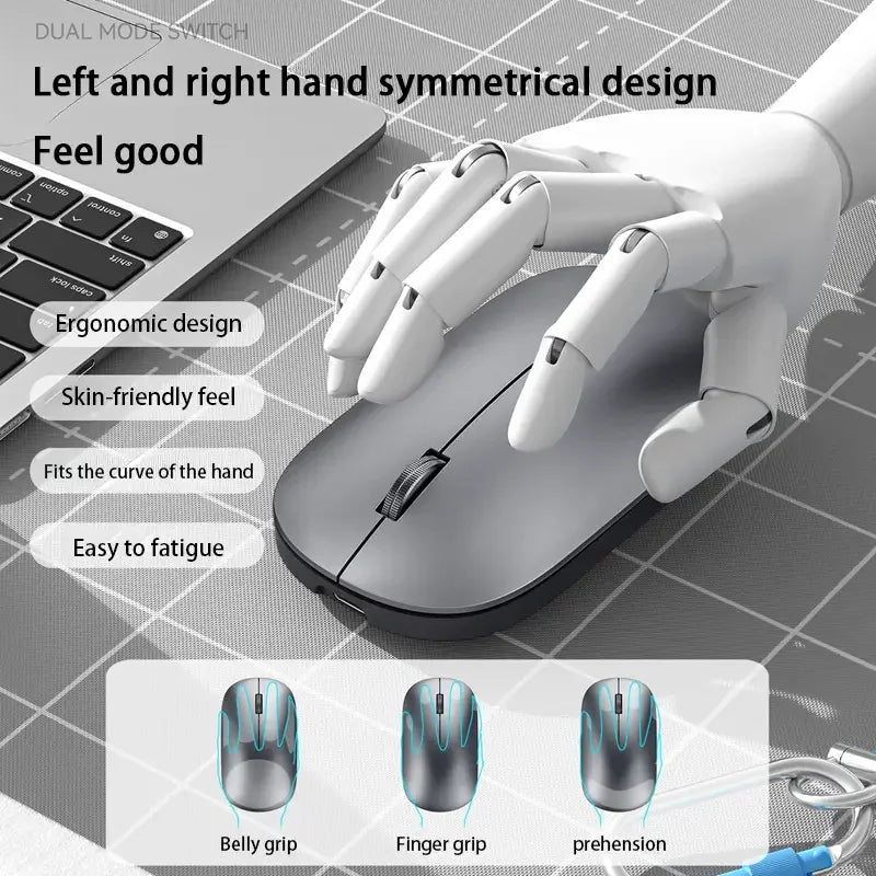 Nuevo Ratón Inalámbrico con Carga Tipo-C, Clic Silencioso, Portátil, Ergonómico, Universal para Oficina, Ligero, para Juegos, Sin Ruido, 2026