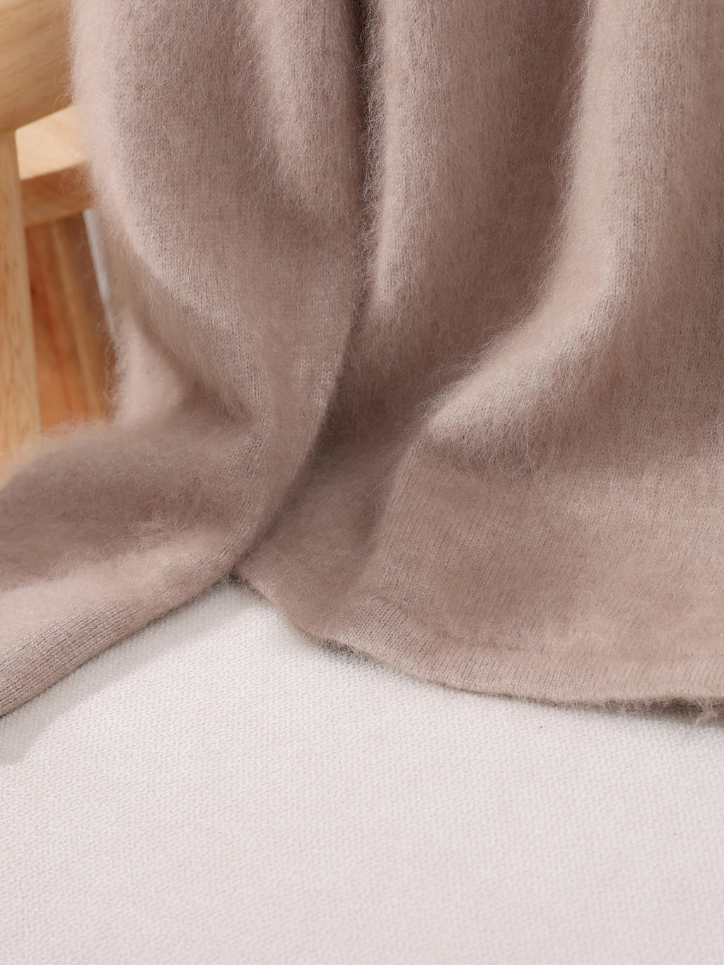 Otoño Invierno mujer 100% suéter de cachemira de visón puro con cuello Peter Pan y botones Preppy coreano Casual tejido de Color sólido