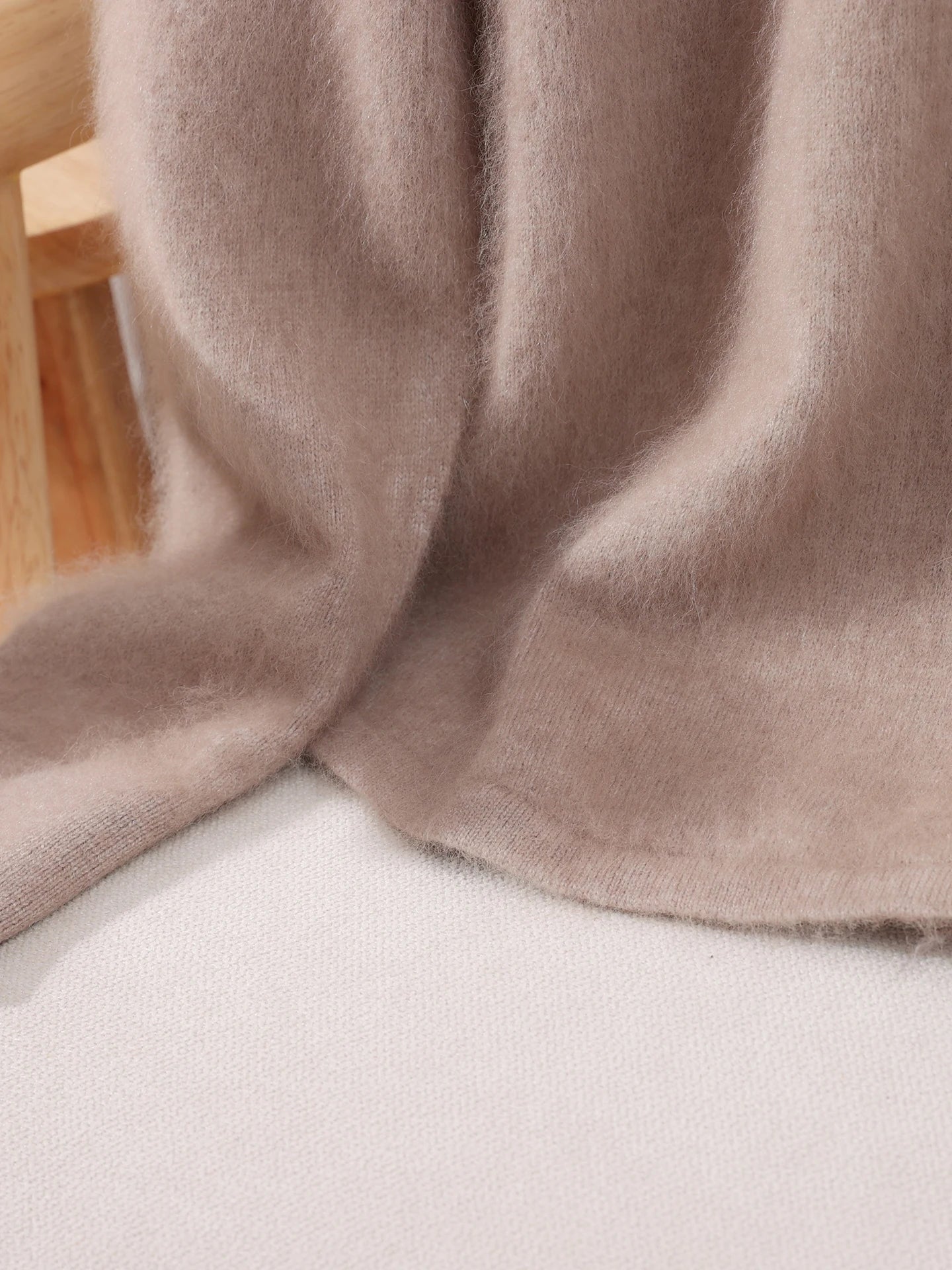 Otoño Invierno mujer 100% suéter de cachemira de visón puro con cuello Peter Pan y botones Preppy coreano Casual tejido de Color sólido