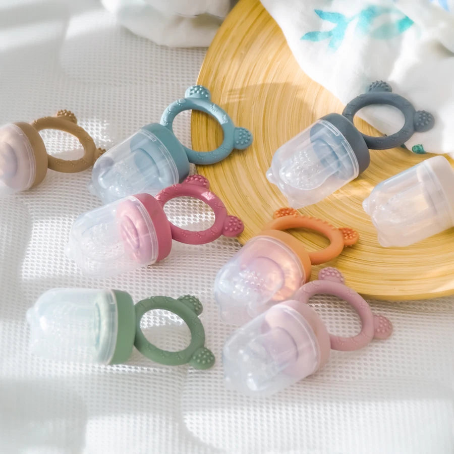 Chupete de silicona para bebé, cubierta para alimentador de frutas, pezón para comida fresca de frutas y verduras, accesorios para bebé recién nacido