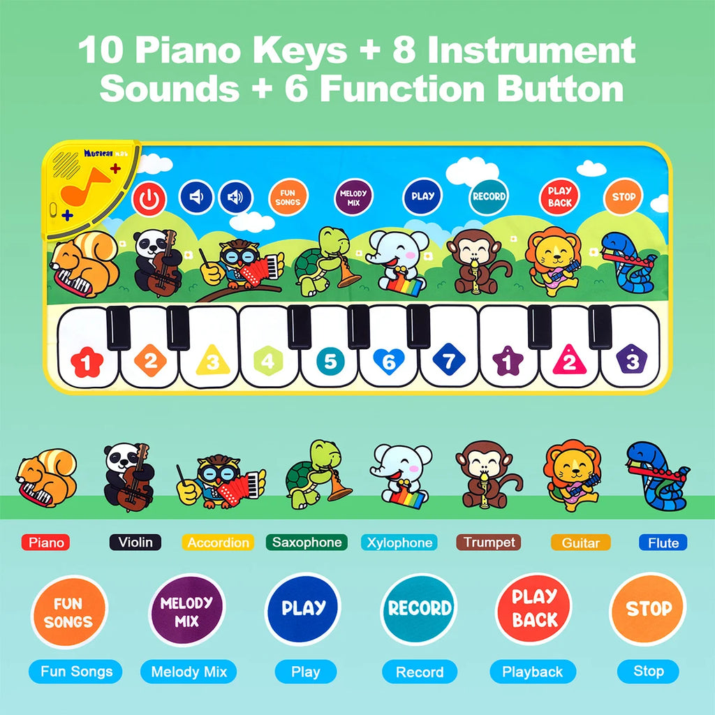 Instrumentos de juguete musical, almohadillas de piano, juguetes educativos musicales, estimulan las sentidos de los niños, estimulan el interés de los niños en la música