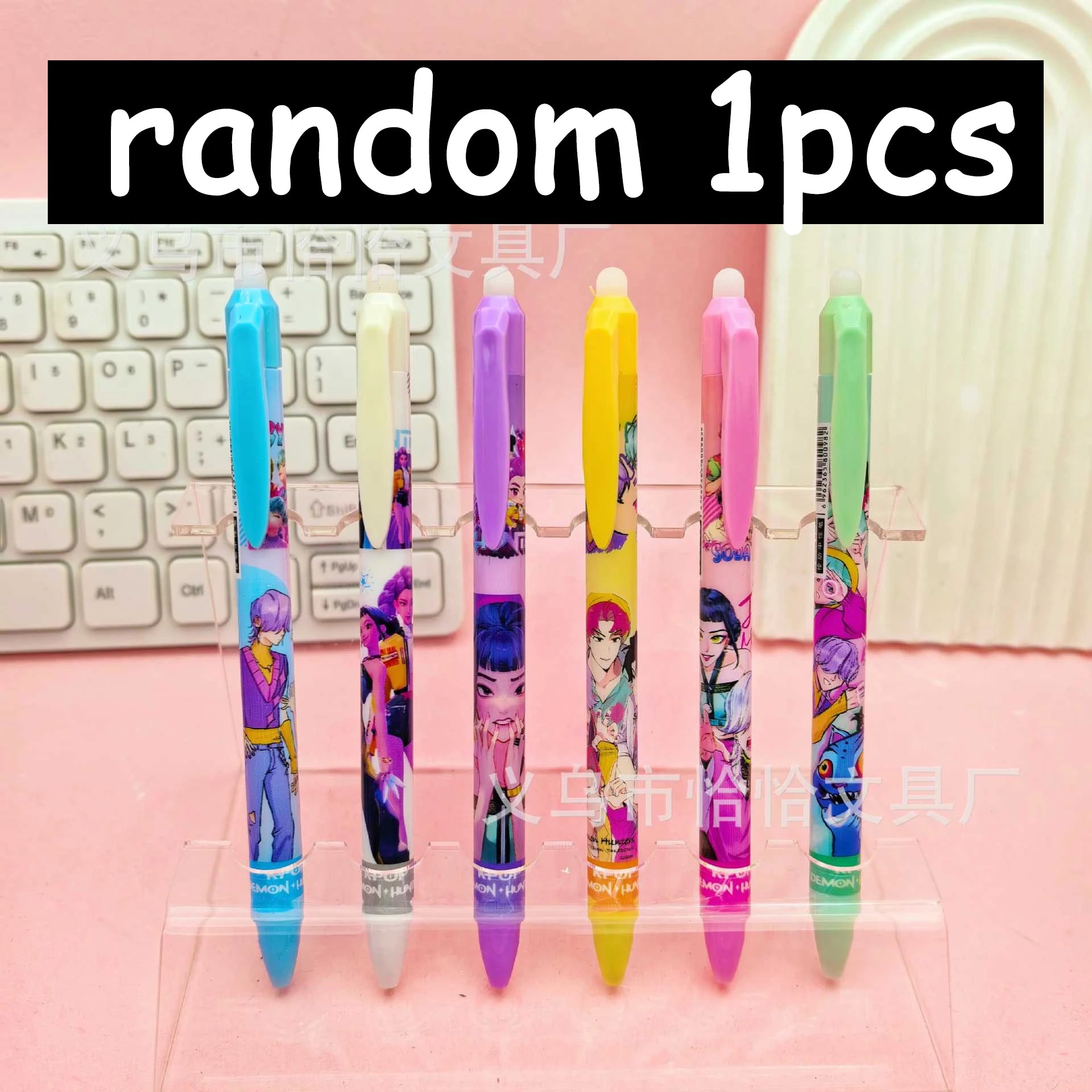 Bolígrafos Borrables Kpop Demon Hunter, Bolígrafos de Gel Kawaii Rumi Mira Zoey para Niños, Estudiantes, Material Escolar, Oficina, Escritura, Regalo de Cumpleaños