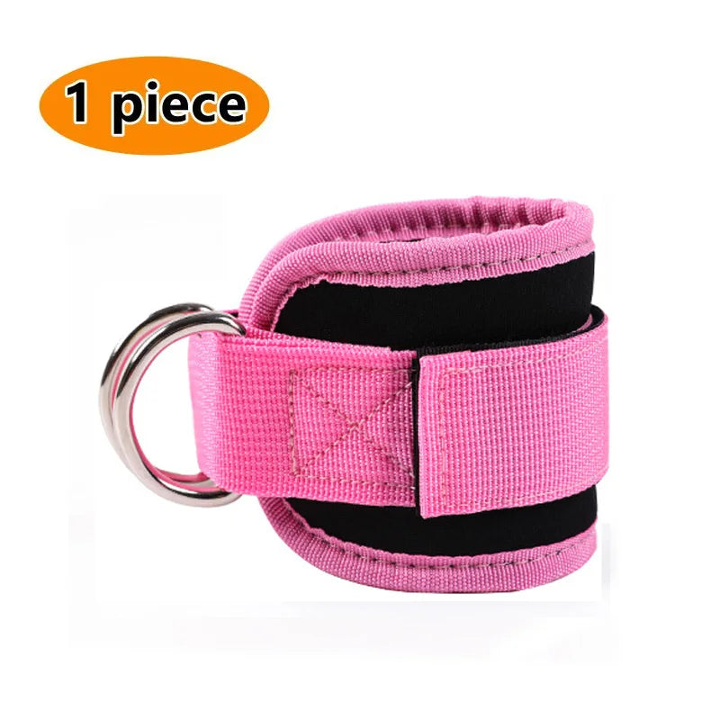 Correas de tobillo ajustables para fitness con anillo en D, soporte para entrenamientos de fuerza de piernas en gimnasio, polea con hebilla, protector deportivo de seguridad para abductores.