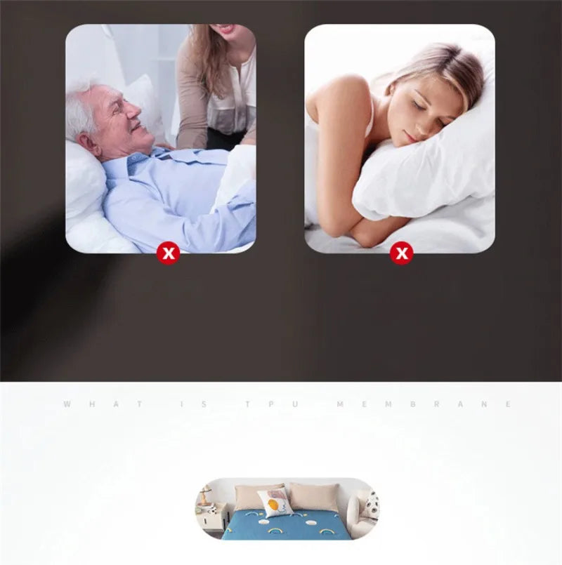 Fundas de cama impermeables 100%, sábanas lavables, prevención de incontinencia, antideslizantes, no incluye funda de almohada para habitación