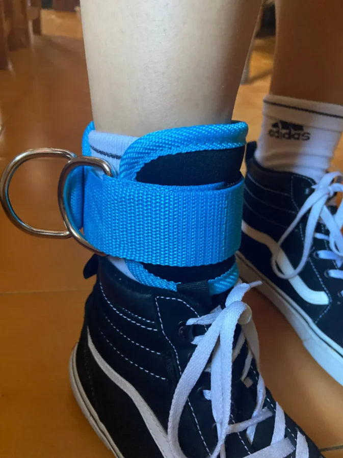 Correas de tobillo ajustables para fitness con anillo en D, soporte para entrenamientos de fuerza de piernas en gimnasio, polea con hebilla, protector deportivo de seguridad para abductores.