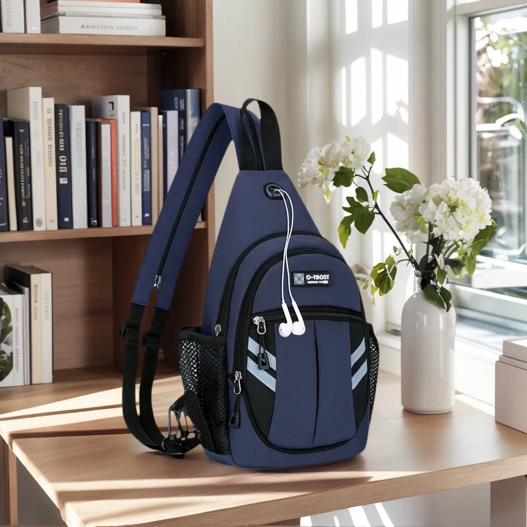 Men's Waterproof Multi-functional Trendy Crossbody Chest Bag for Sports And Leisure Fashionable Shoulder Bag