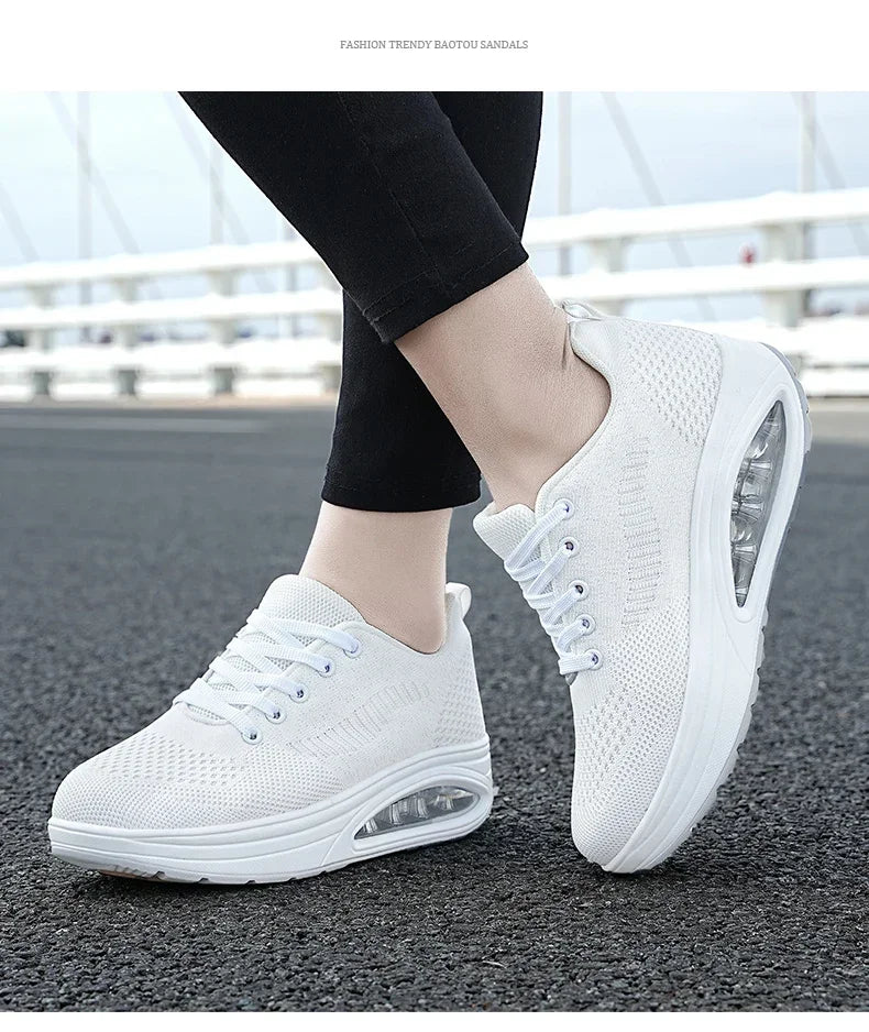 Zapatos deportivos con plataforma para hombre, Tenis masculinos, Zapatillas, Zapatillas, zapatos blancos para mujer, deportes aéreos informales