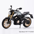 1:12 Honda CB650 CB400F juguetes de coches de aleación fundida modelos dirección de la rueda delantera de la motocicleta con vehículos ligeros de sonido coleccionar adornos