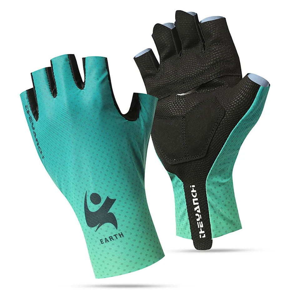 Guantes de ciclismo para hombre y mujer, guantes de verano para deportes al aire libre, pesca, antideslizantes, transpirables, medio dedo, para Fitness, MTB, Unisex