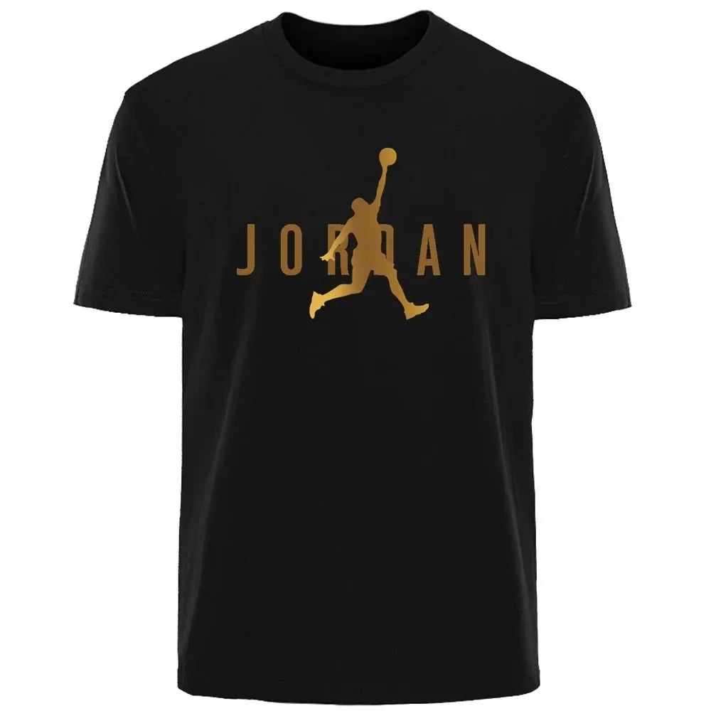 2025 nueva camiseta de manga corta de alta calidad para hombre, Camiseta deportiva estampada con absorción de sudor de algodón, camiseta informal de moda de manga corta para hombre