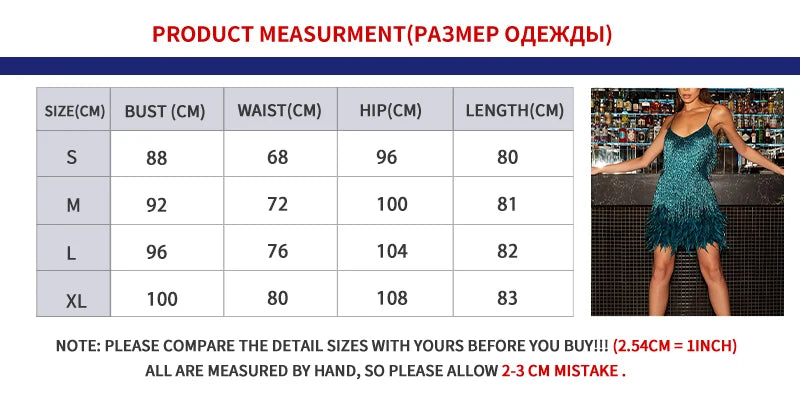 2025 nuevo Sexy borla lentejuelas pluma Mini vestido mujeres Spaghetti Strap costura vestidos mujer elegante vestido de fiesta de noche Club