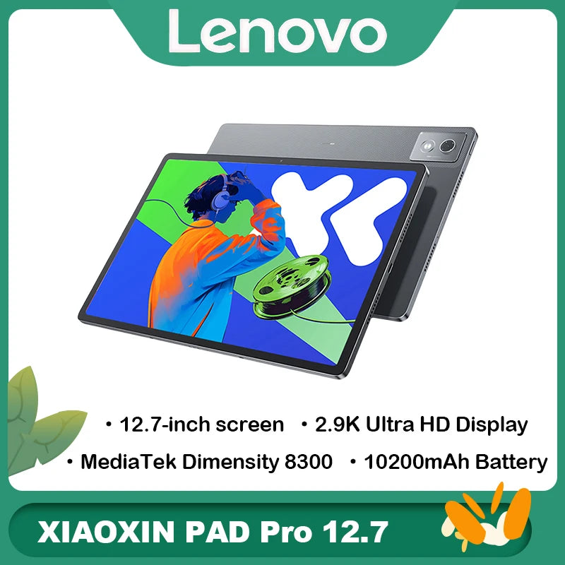 Tablet Lenovo Xiaoxin Pad Pro 12.7 2025 con Pantalla Full Eye-Care para Entretenimiento, Trabajo de Oficina y Estudio, con Tecnología Dimensity 8300